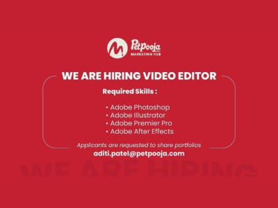Petpooja is hiring for Video Editor