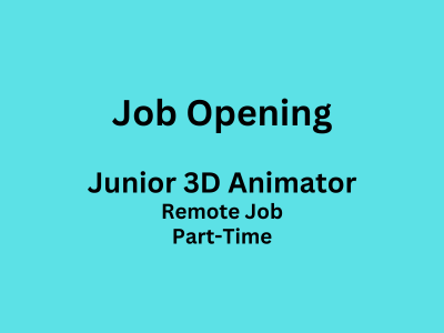 Remote job opening for Junior 3D Animator