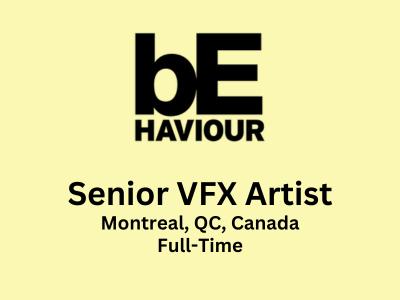 Senior VFX Artist required at Behaviour Interactive