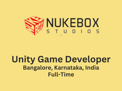 Sr. Unity Game Developer required at Nukebox Studios