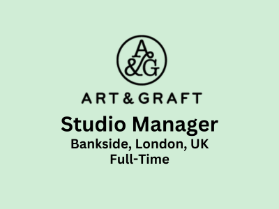 Art&Graft is hiring for the role of Studio Manager