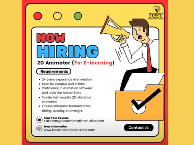 Best Animation Studios is looking for 2D Animator