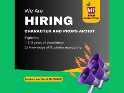 Character and Props Artist required at Hi-Tech Animation