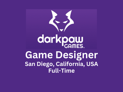 Darkpaw Games is looking for a Game Designer