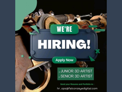 Falconz Eye Digital is looking for 3D Artists