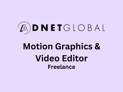 Job opening for Freelancer Motion Graphics & Video Editor