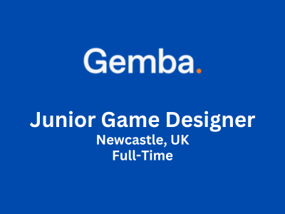 Junior Game Designer required at The Gemba