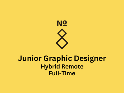 Junior Graphic Designer required at No.8 London
