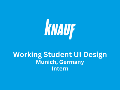 Knauf Group is hiring Working Student for UI Design