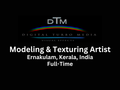 Modeling & Texturing Artist required at Digital Turbo Media