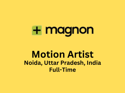 Motion Artist required at Magnon Group