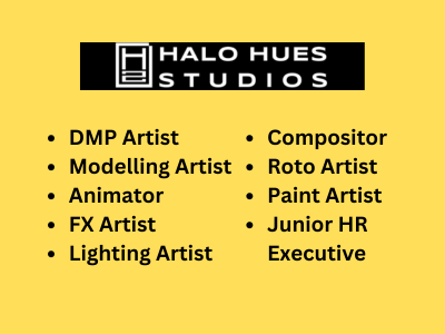 Multiple job openings at HaloHues Studios
