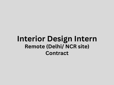 Santosh Deora and Associates is hiring Interior Design Intern
