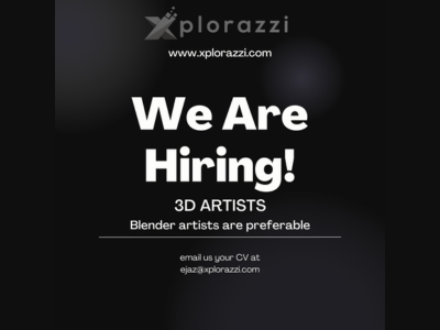 3D Artists required at Xplorazzi Adventures