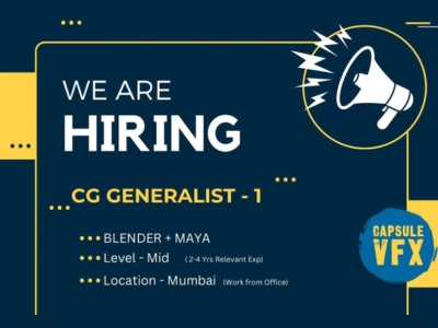 CG Generalist required at Capsule VFX