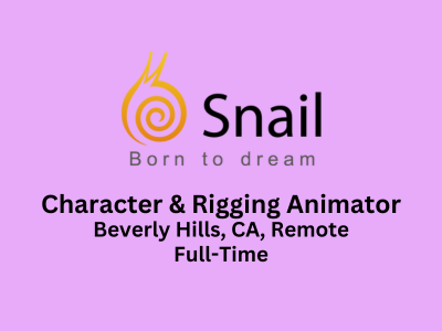 Character & Rigging Animator required at Snail Games