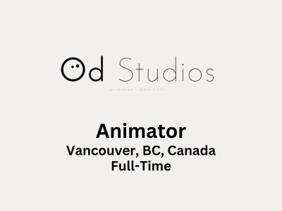 Full-time job opening for Animator at Od Studios