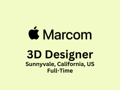 Marcom is looking for an experienced 3D Designer