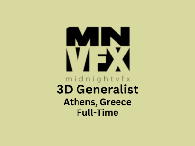 Midnight VFX is seeking an experienced 3D Generalist