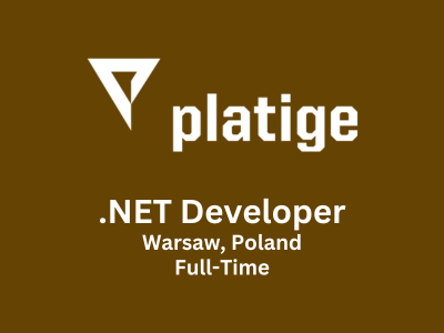 .NET Developer required at Platige Image
