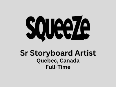 Senior Storyboard Artist required at Squeeze Studio