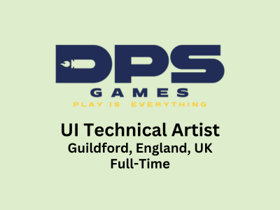 Senior Lead UI Technical Artist required at DPS Games