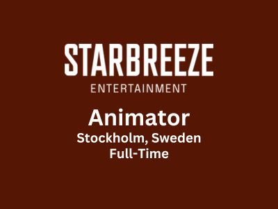 Starbreeze Entertainment is looking for Animator