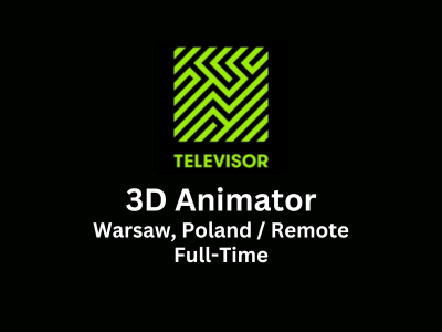 TELEVISOR is looking for experienced 3D Animator