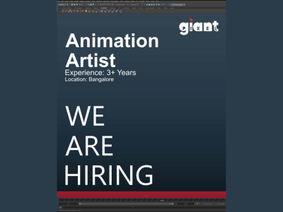 3D Animation Artist required at Giant Pixel