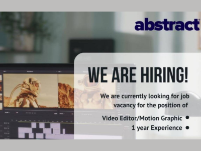 Abstract is hiring Video EditorMotion Graphic Designer