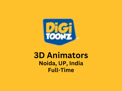 Digitoonz is looking for experienced 3D Animators