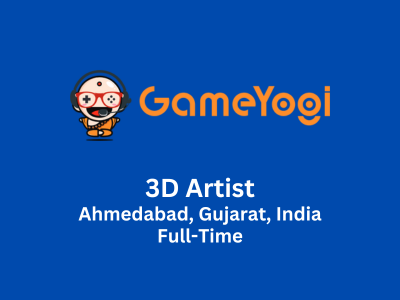 GameYogi is looking for experienced 3D Artist