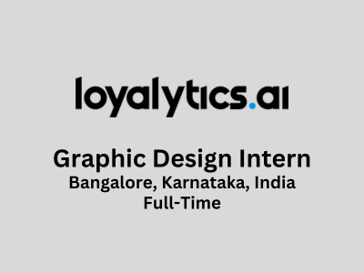 Graphic Design Intern required at Loyalytics