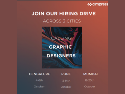 Hiring drive for Graphic Designers at Cimpress