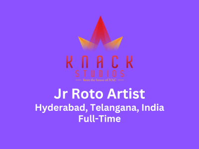 Jr Roto Artist required at Knack Studios