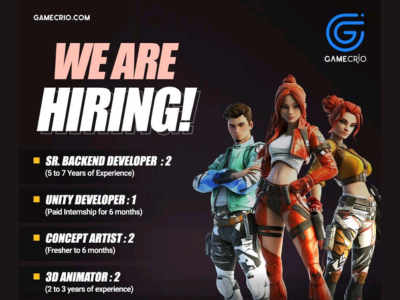 Multiple job openings at Gamecrio Studios