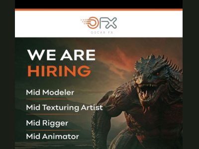 Oscar FX is hiring mid-level artists for multiple roles