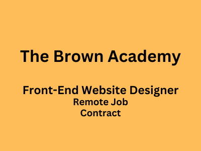 Remote job opening for Front-End Website Designer