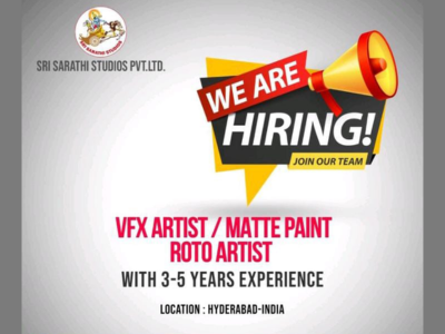 VFX Artist Roto Artist required at Sri Sarathi Studios Pvt. Ltd