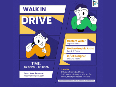 Walk-In-Drive for experienced professionals at MotionGility