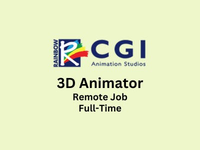 3D Animator required at Rainbow CGI