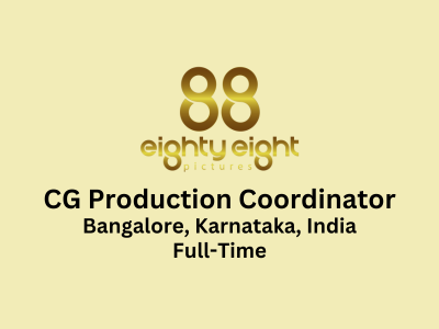 88 Pictures is hiring CG Production Coordinator