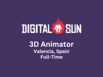 Digital Sun is looking for 3D Animator
