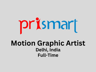 Motion Graphic Artist required at Prismart Productions
