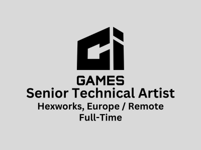 Senior Technical Artist required at CI Games