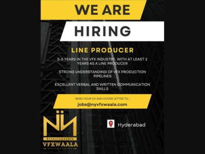 Line Producer required at NY VFXWAALA