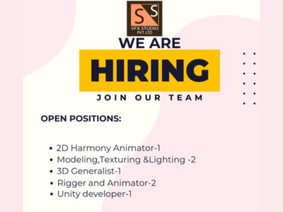 Multiple job openings at S S VFX Studio