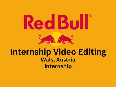 Red Bull is looking for Internship Video Editing role