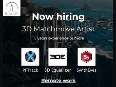 Remote job opening for 3D Matchmove Artist