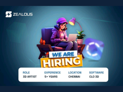 ZEALOUS is looking for an experienced 3D Artist